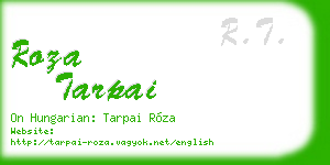 roza tarpai business card